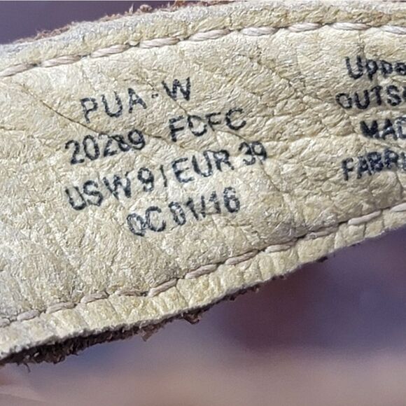 Oluka PUA-W Womens Flip Flops Beach Sandals Size 9 Brown Leather Shoes L - Picture 8 of 10